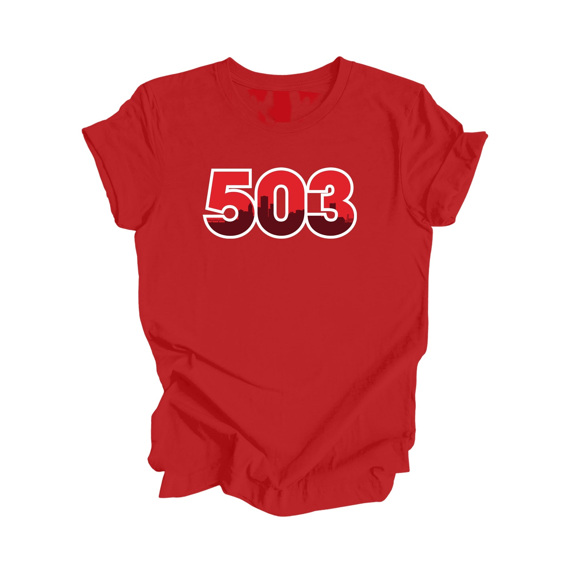 503 Portland Oregon USA Area Code City Skyline Gift - Unisex T-Shirt - Inspired X