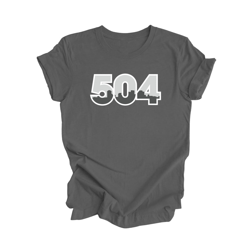 504 New Orleans Louisiana USA Area Code City Skyline Gift - Unisex T-Shirt - Inspired X