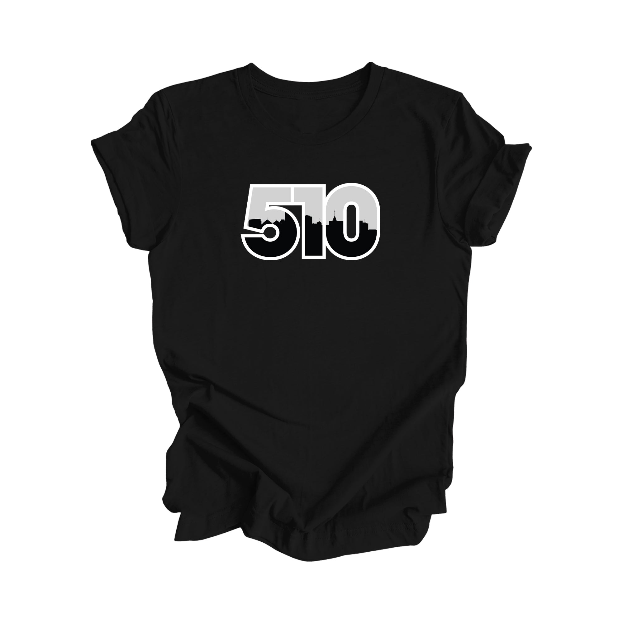 510 Oakland California USA Area Code City Skyline Gift - Unisex T-Shirt - Inspired X