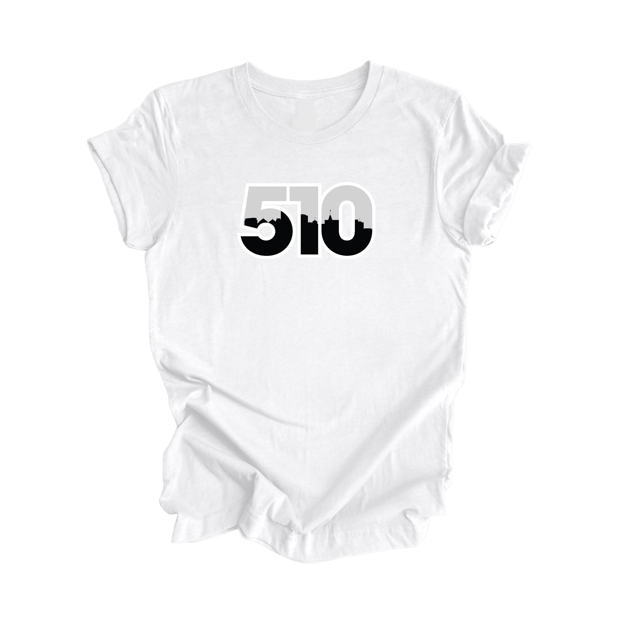 510 Oakland California USA Area Code City Skyline Gift - Unisex T-Shirt - Inspired X