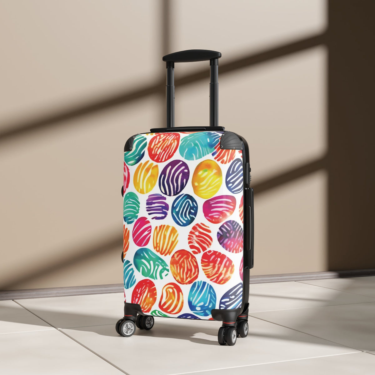 Colorful Polka Dot Carry-On Suitcase – Vibrant Watercolor Travel Luggage