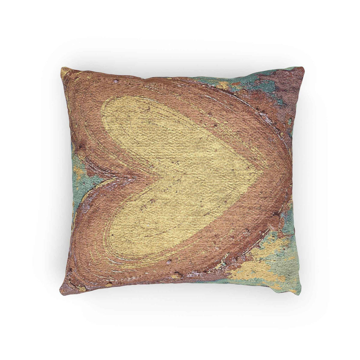 Rustic Heart Woven Pillow | Boho Farmhouse Throw Pillow