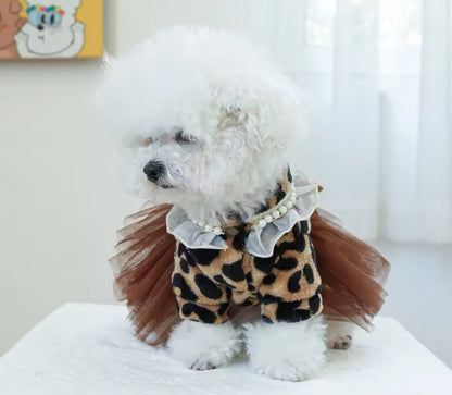 Cheetah Print Dog Dress | Dog Dress for Special Occasions