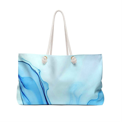 Blue Marble Wave Weekender Bag | Ocean Abstract Large Tote Bag