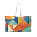 Colorful Geometric Triangle Pattern Weekender Bag | Bright Travel Tote | Beach Tote | Large Tote Bag| Mom carry on bag