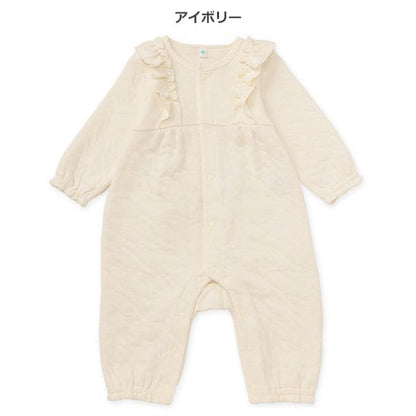 西松屋 ELFINDOLL ニットキルト肩フリル長袖カバーオール 正規品