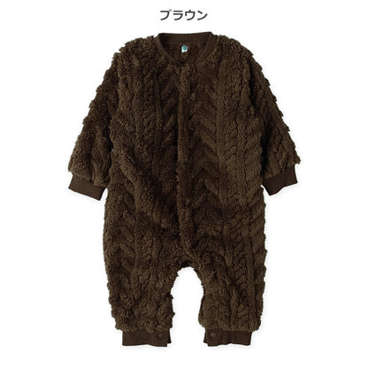 西松屋 ELFINDOLL フリース型押しリブ長袖カバーオール 正規品