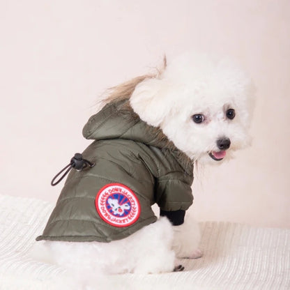 Arctic Shield Dog Jacket | Insulated Winter Dog Jacket with Fur Hood