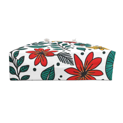 Colorful Floral Pattern Weekender Bag | Spring Flower Large Tote Bag