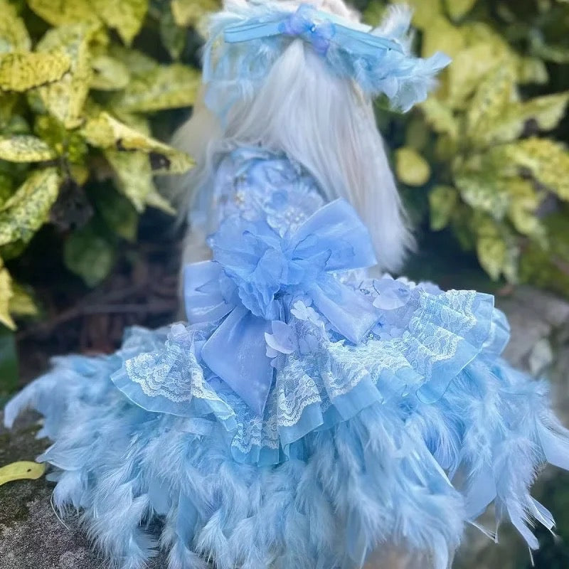Elsa Princess Dog Dress | Formal Fairytale Dog Outfit