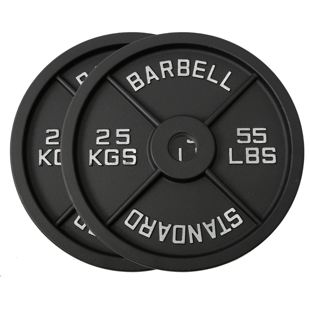 Cast Iron Weight Plates - Standard, Olympic in LBs, KGs
