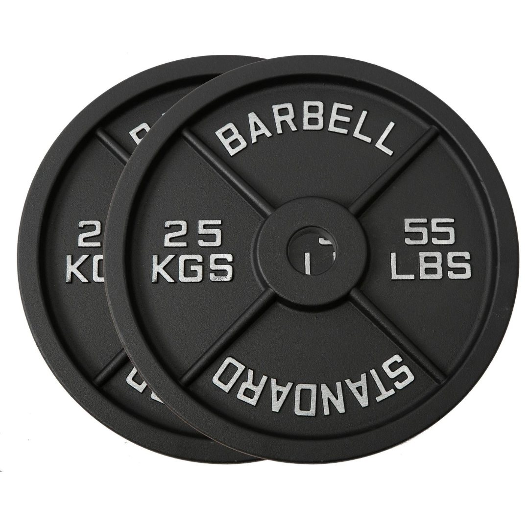Cast Iron Weight Plates - Standard, Olympic in LBs, KGs