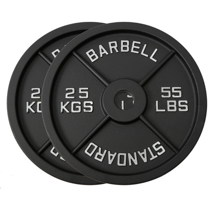 Cast Iron Weight Plates - Standard, Olympic in LBs, KGs