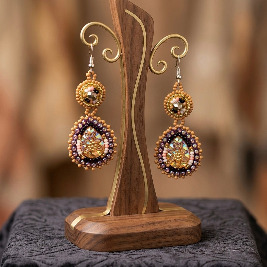 Drop Beaded Earrings gold collection