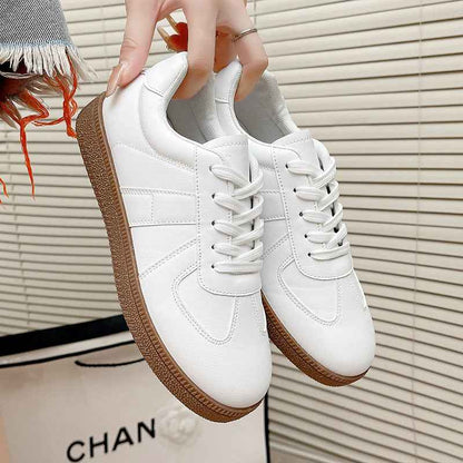Retro Casual Sports Shoes Womens Flat Sneakers Single-layer Shoes