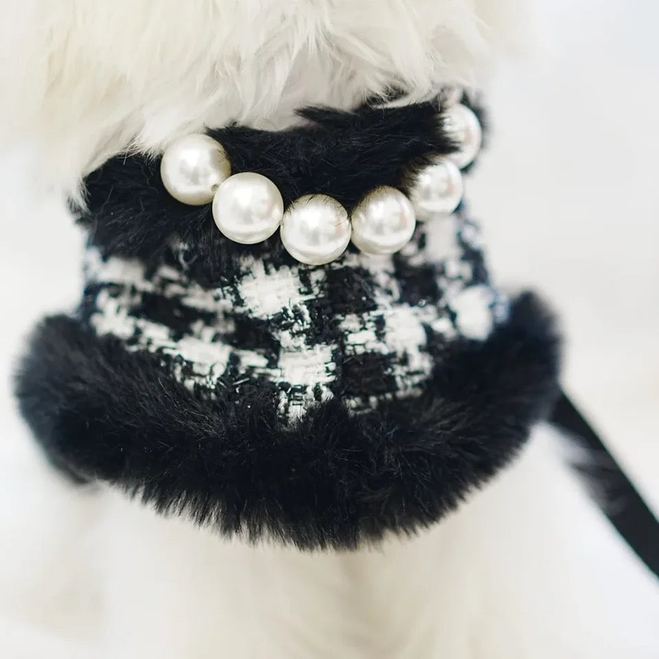 Grandmaster Tweed Dog Harness Set | Harness Hat and Leash Outfit
