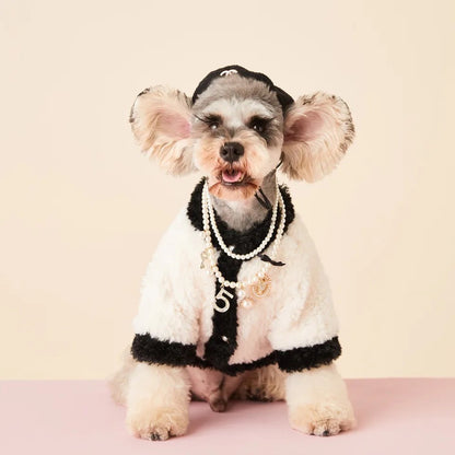 Coco Chewnel Cozy Dog Cardigan | Soft Winter Dog Sweater