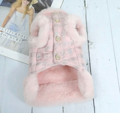 Sienna Fleece Harness Dog Coat | Warm Dog Coat with Built-In Harness