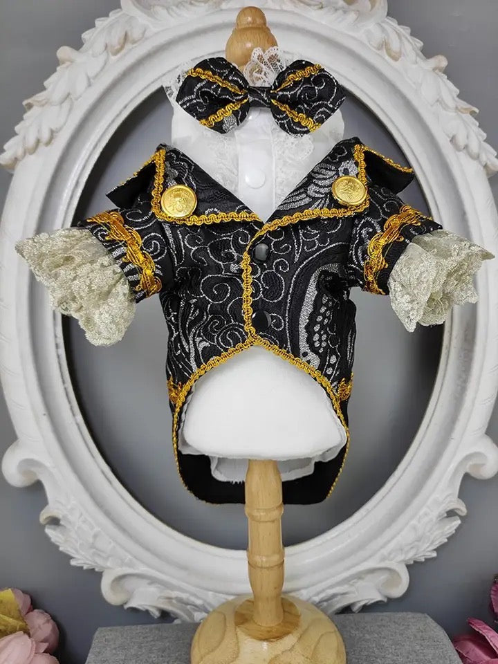 Classic Formal Dog Tuxedo Suit | Wedding Dog Suit with Bow Tie