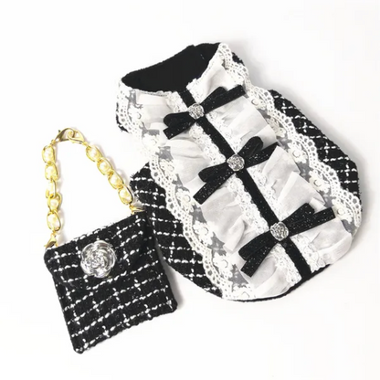 Dog Dress & Purse Set | Chewnel Luxe Dog Outfit