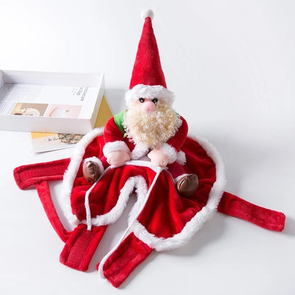 Sleigh Santa Dog Christmas Costume | Holiday Outfit