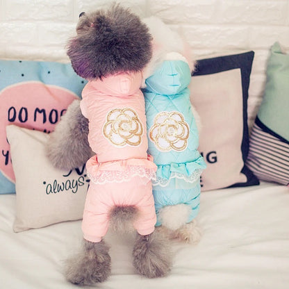 Coco Chewnel Winter Dog Jumpsuit | Full Body Cold Weather Onesie
