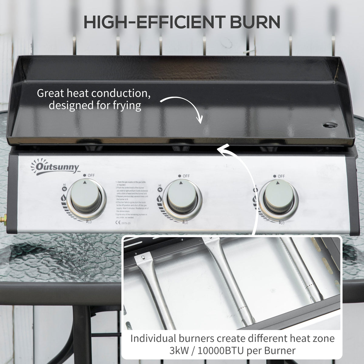 2 Burner Liquefied Gas Grill, Portable Tabletop BBQ Grill, for Camping, Picnic, Silver