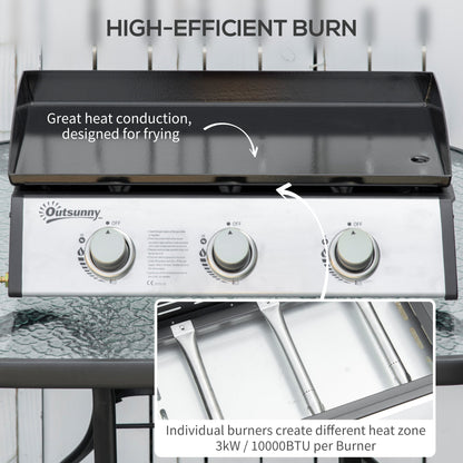 2 Burner Liquefied Gas Grill, Portable Tabletop BBQ Grill, for Camping, Picnic, Silver