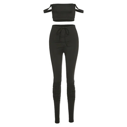 Summer Women's Casual Outfit with Off-Shoulder Design