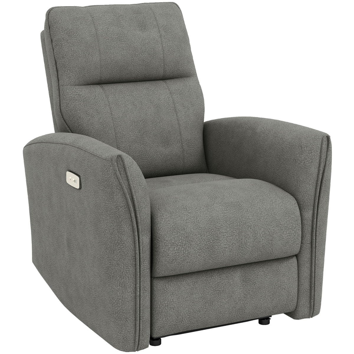 Power Recliner Chair, Dyed Fabric (Like Leathaire) Upholstered Recliner Chair with USB Ports, Footrest, Beige