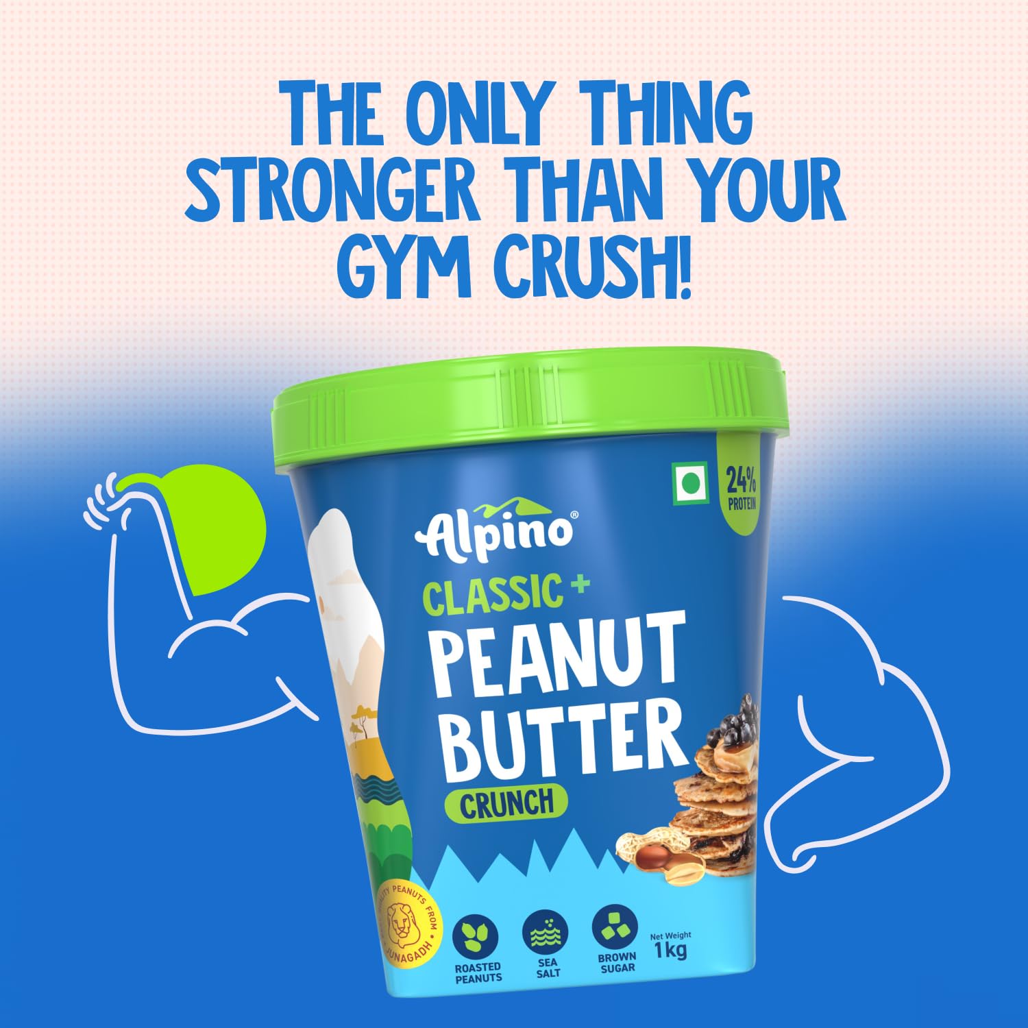 Classic Peanut Butter Smooth | 90% Roasted Peanuts | High Protein Peanut Butter Smoothy | Gluten-Free | Vegan