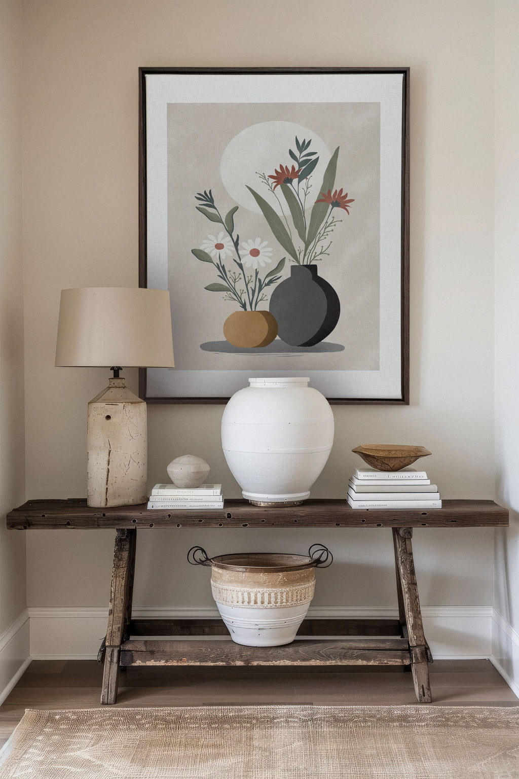 SUNLIT BLOOMS, Oeuvre sur toile étirée
