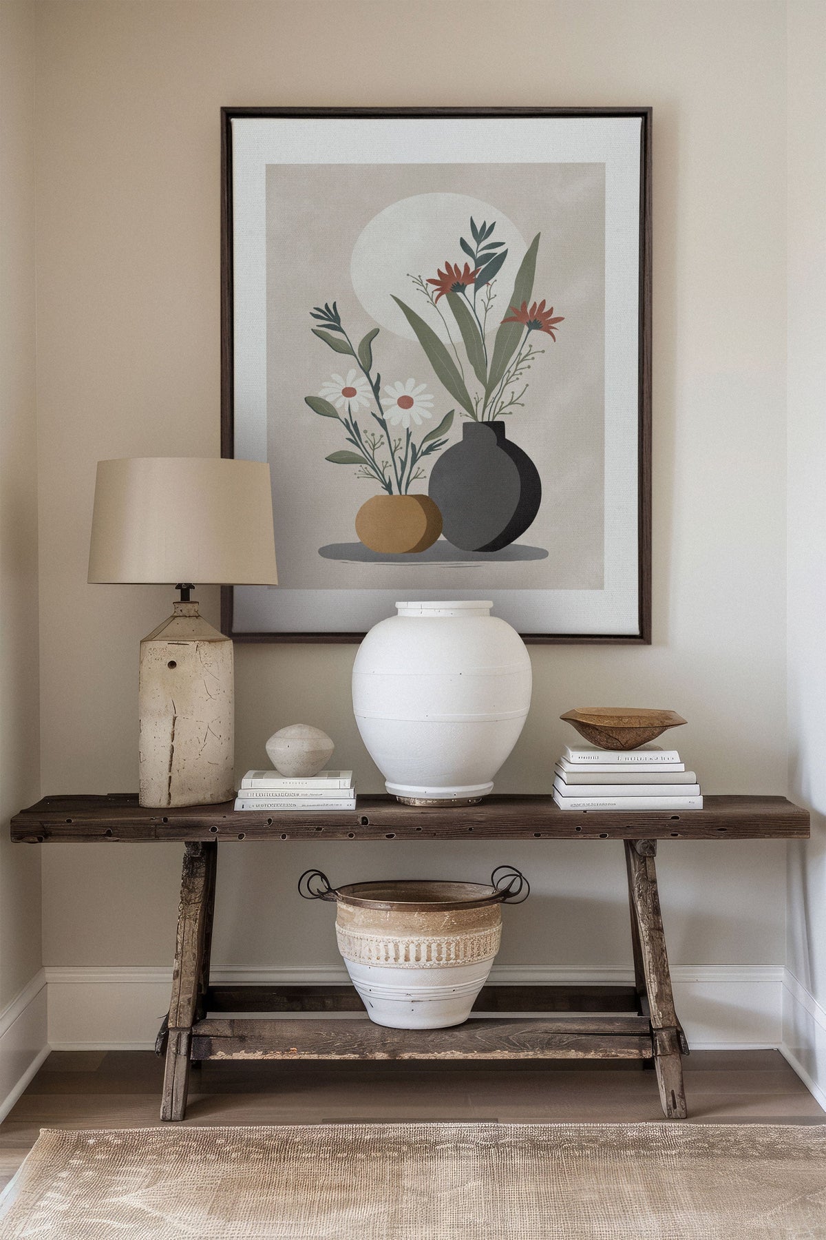 SUNLIT BLOOMS, Oeuvre sur toile étirée