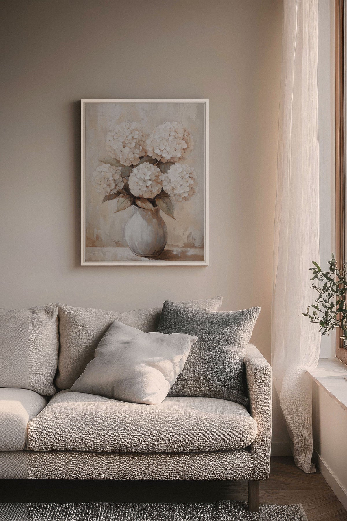 IVORY BLOOMS, Oeuvre sur toile étirée