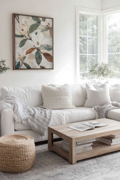 MAGNOLIA BLOOMS, Oeuvre sur toile étirée