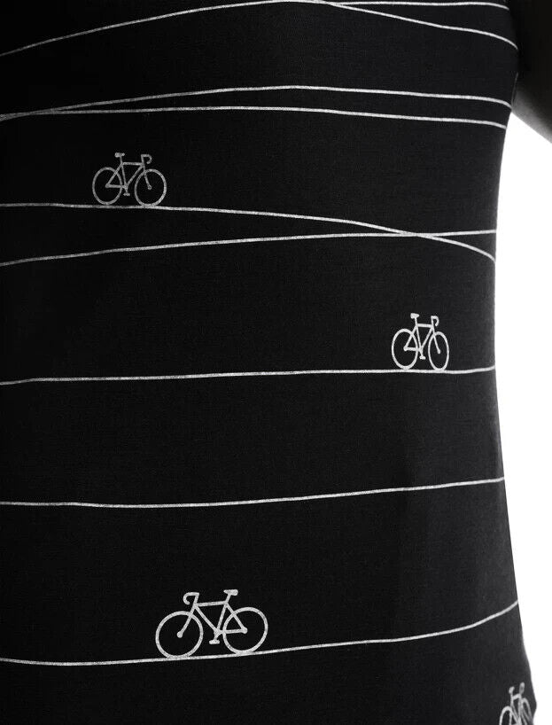 Icebreaker Women's Tech Lite II Bicycle Print Scoop Neck Tee Shirts Large