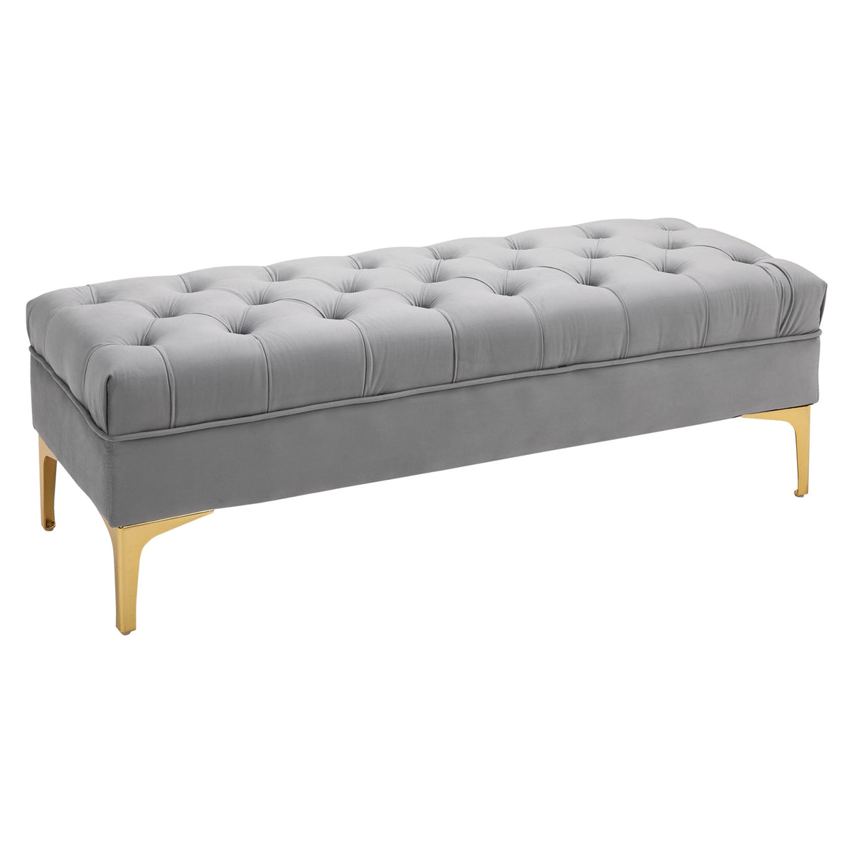 End of Bed Bench, Upholstered Bench, Entryway Shoe Bench with Button Tufted for Living Room, Bedroom, Blue