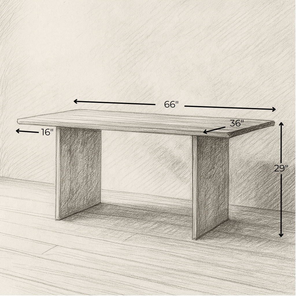 6 person dining table in walnut