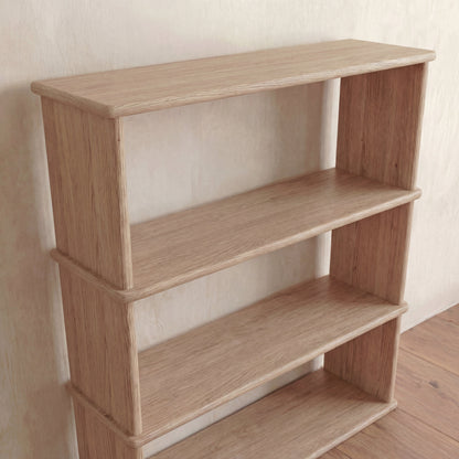 6 shelf bookcase in white oak