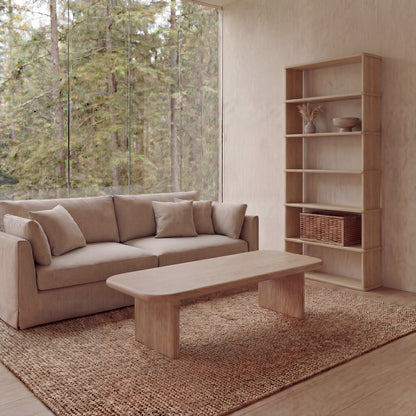 6 shelf bookcase in white oak