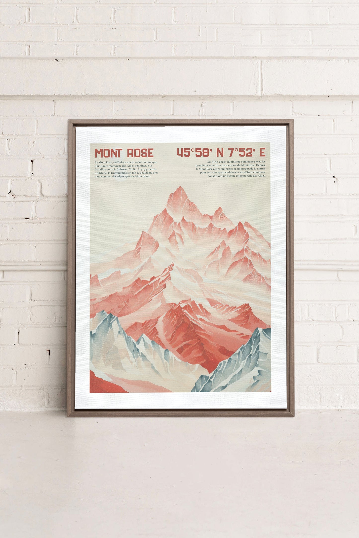 ROSE SUMMIT, Oeuvre sur toile étirée