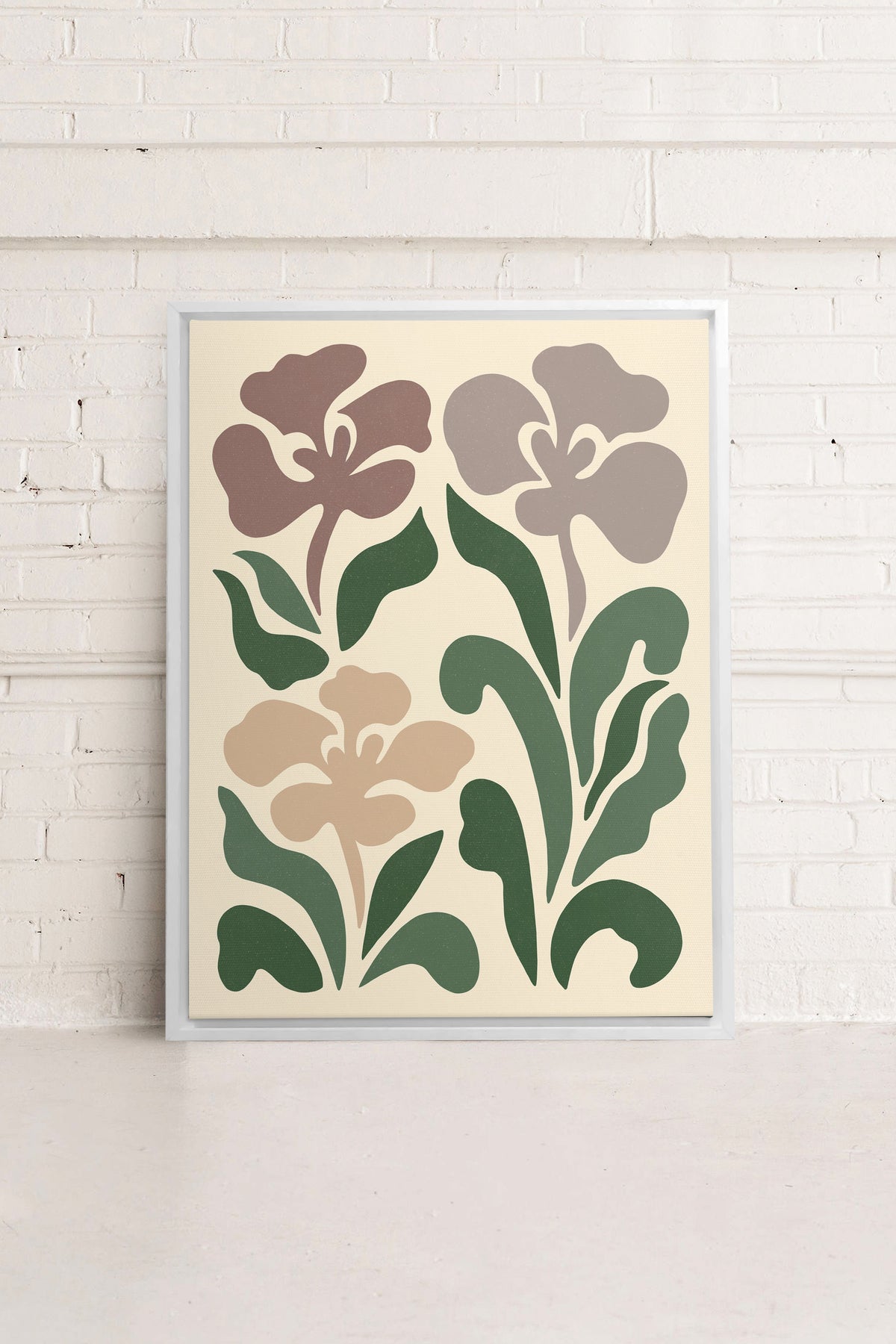 BEIGE PETALS, toile imprimée