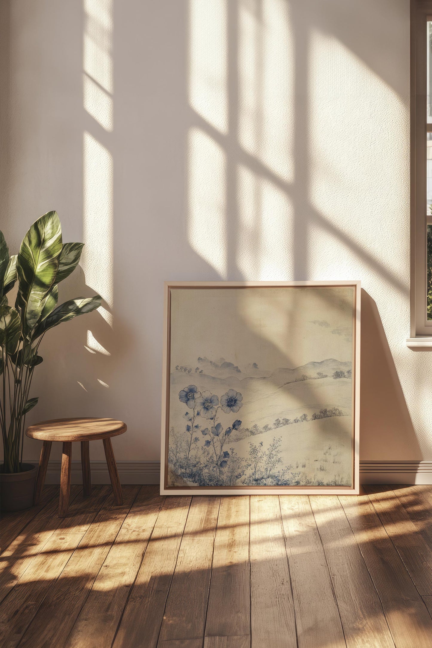 FLORAL HILLS, Oeuvre sur toile étirée