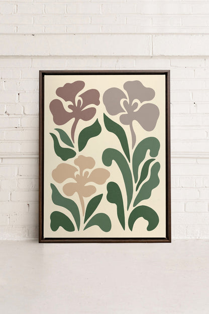 BEIGE PETALS, toile imprimée