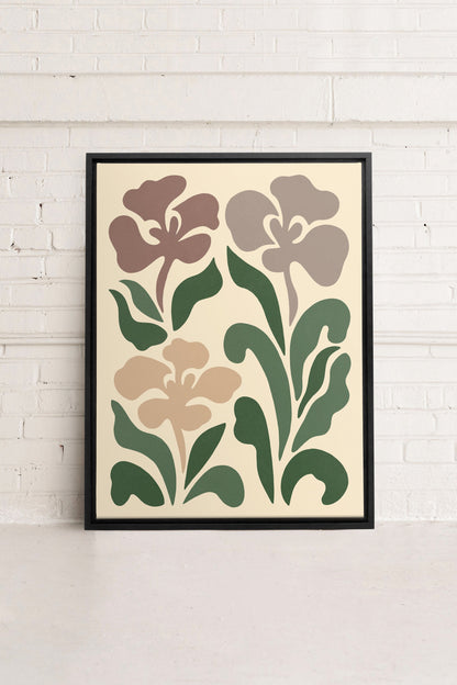 BEIGE PETALS, toile imprimée