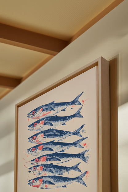 LES SARDINES, Oeuvre sur toile étirée