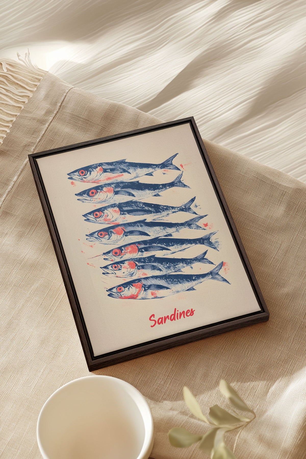 LES SARDINES, Oeuvre sur toile étirée
