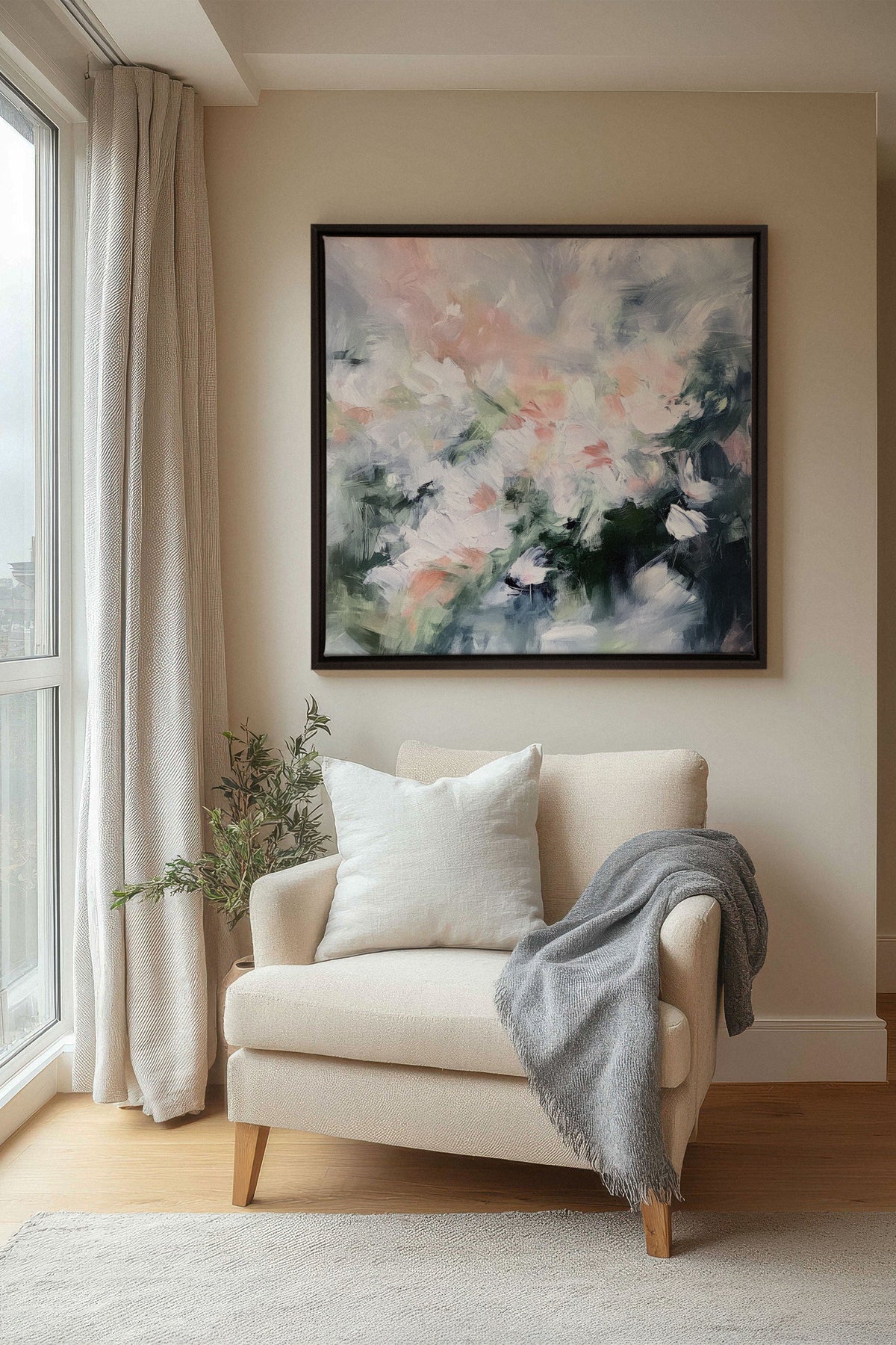 BLUSH HARMONY, Oeuvre sur toile étirée