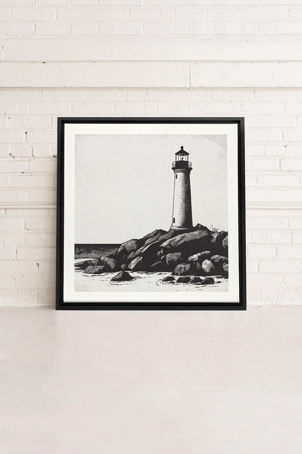 ROCKY SHORE LIGHT, Oeuvre sur toile étirée