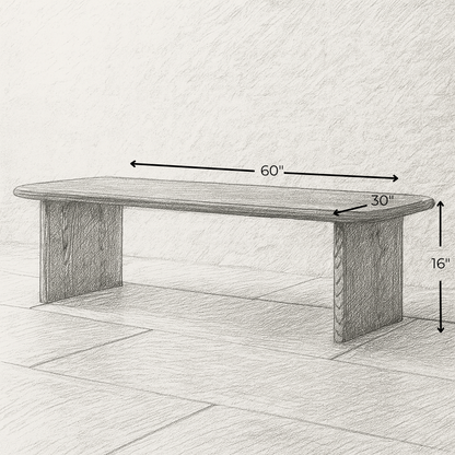 60 inch coffee table in walnut